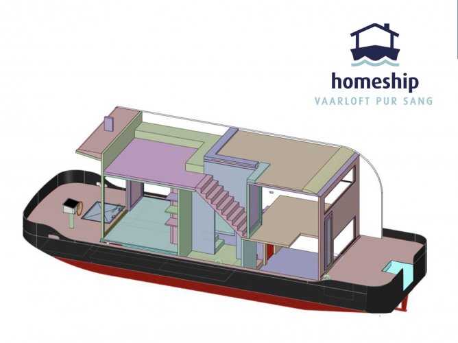 HOMESHIP VaarLoft Volledig Elektrische Houseboat foto: 57