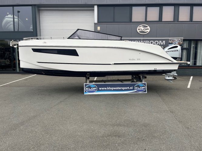 Maxima Boats 800 Cabin met Honda 250 pk in witte kleurstelling op voorraad!